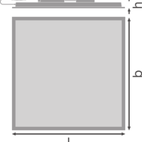 Tsong LED Panel 60x60cm 33W 3000K 1521 lumen IP20 CRI 80 Aluminium Matt Guld CE RoHS