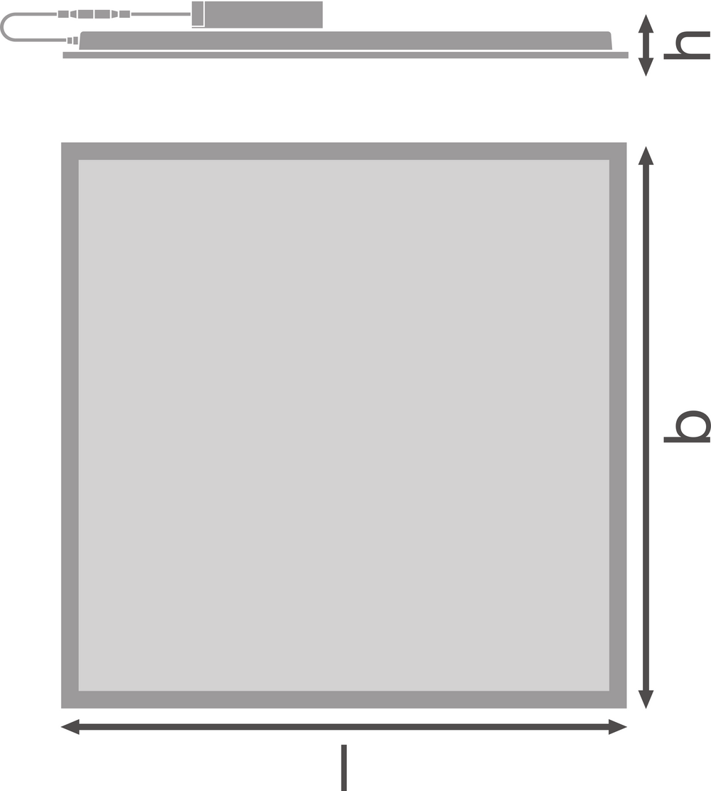 Ledvance LED Panel Compact 33W 3630 lumens 3000K 220-240V IP20 CRI 80 Aluminium White 60x60cm CE RoHS