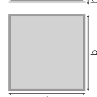 Tsong LED-panel kompakt aluminium Vit 33W 3630 lumen 4000K 60x60cm IP20 CRI 80 CE RoHS