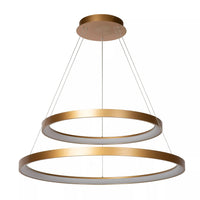 Lucide VIDAL dimbar LED-pendel 92W 2700K matt guld mässing Ø 78 cm