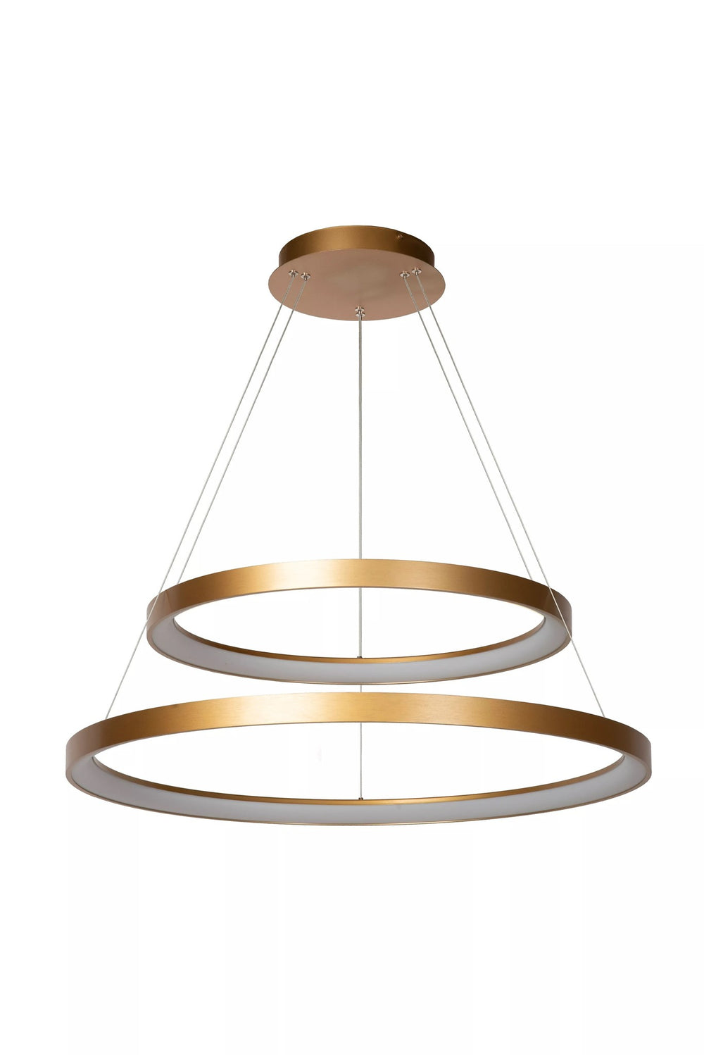 Lucide VIDAL dimbar LED-pendel 92W 2700K matt guld mässing Ø 78 cm