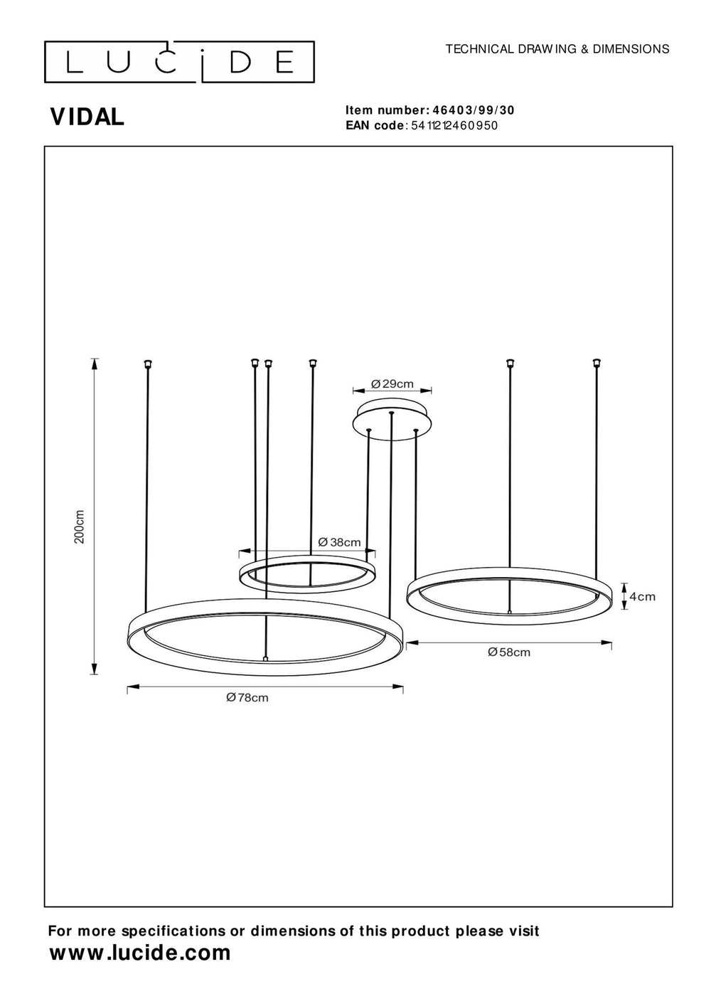 Tsong LED lampa 10.5W 3000K 1521 lumen, IP20, CRI 80, flimmerfri, 220-240V, CE RoHS, Matt Guld Aluminium