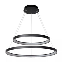 Lucide VIDAL LED pendant light Ø78cm dimmable 92W 2700K Black modern hanging lamp