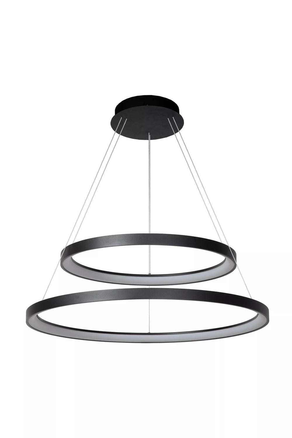 Lucide VIDAL LED takpendel Ø78cm dimbar 92W 2700K Svart modern hänglampa