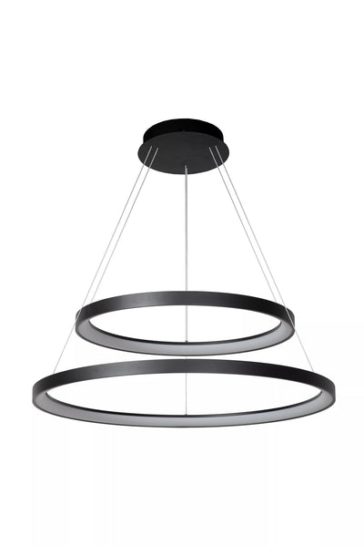 Lucide VIDAL LED takpendel Ø78cm dimbar 92W 2700K Svart modern hänglampa
