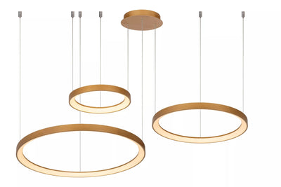Lucide VIDAL LED takpendel 120W 2700K dimbar Ø78cm Matt Guld Mässing IP20