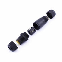 LCB waterproof 3-pole cable connector for 0.5-1mm² 220-240V, IP68 outdoor, CE RoHS certified