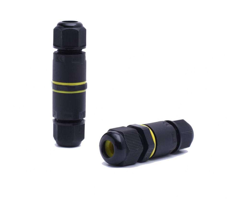 LCB waterproof 3-pole cable connector for 0.5-1mm² 220-240V, IP68 outdoor, CE RoHS certified