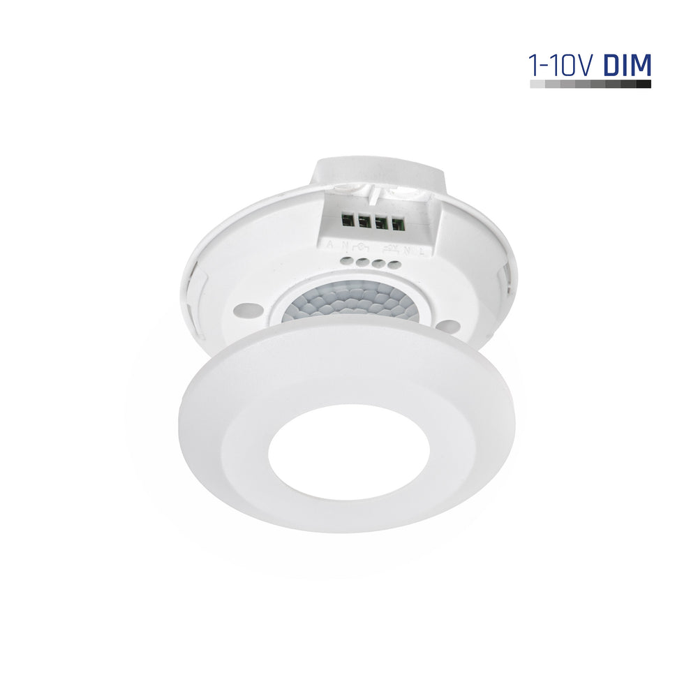 Spectrum smart PIR-sensor 360° utanpåliggande montering, 2000W last, 8m räckvidd, 1-10V, Wi-Fi BT, IP20, 230V
