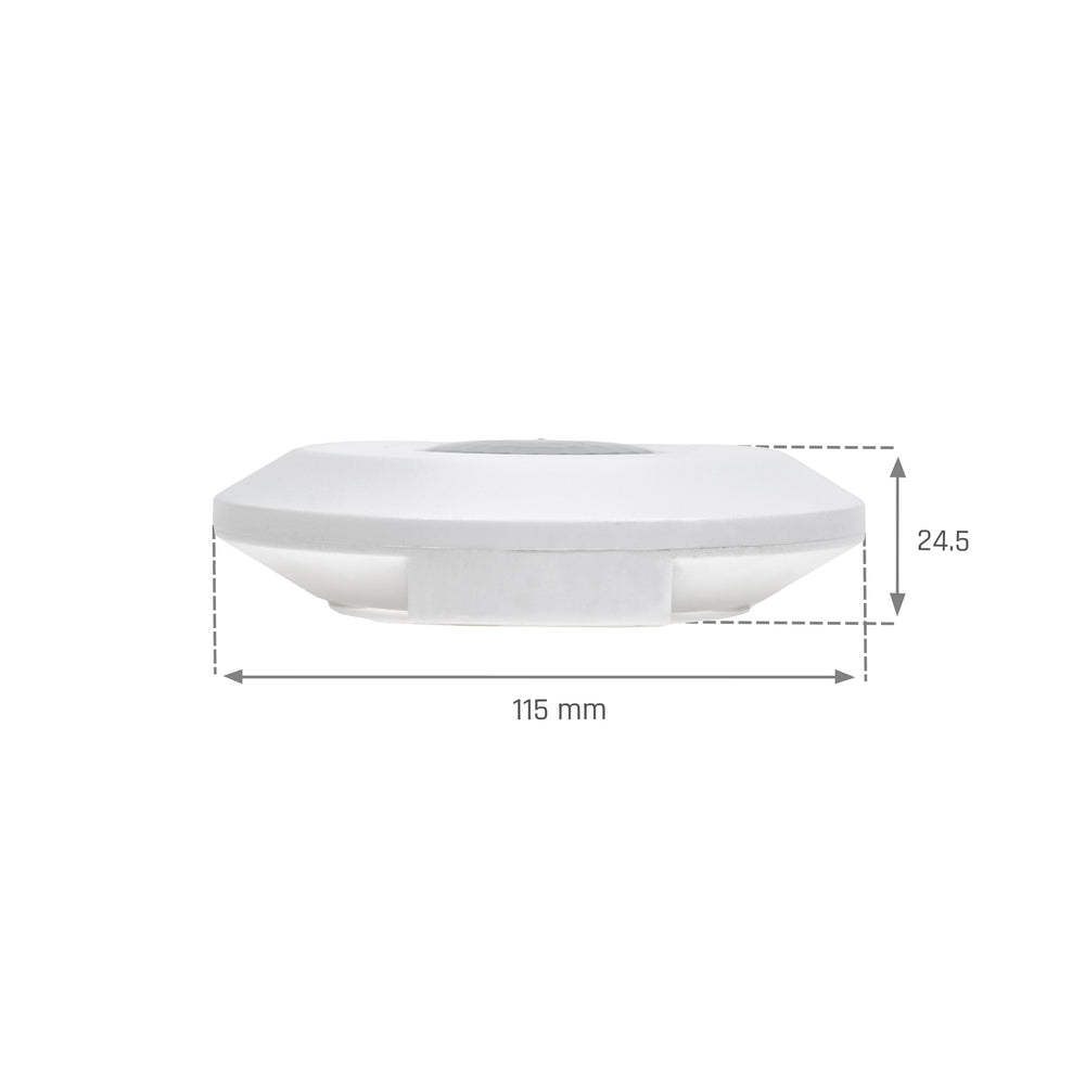Spectrum smart PIR-sensor 360° utanpåliggande montering, 2000W last, 8m räckvidd, 1-10V, Wi-Fi BT, IP20, 230V