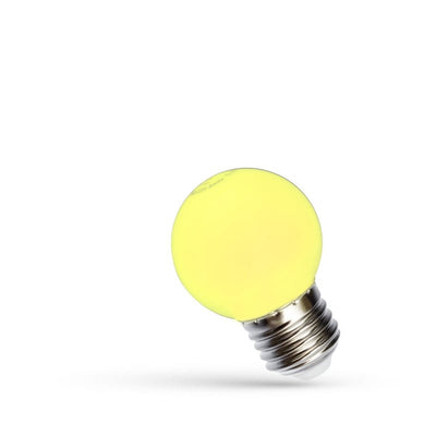 LED-kula G45 E-27 230V 1W gul spektrum 17000h 270° stråle