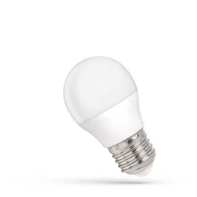 Spectrum LED-lampa G45 E27 6W 3000K varm vit 520 användbara lumen 230V IP20