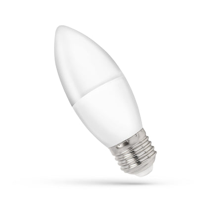 Spectrum LED ljuslampa E27 varm vit 4W 3000K, 320 lumen, IP20, 230V, ej dimbar, för inomhusbruk
