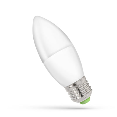 Spectrum LED-kronljuslampa C37 E27 varm vit 3000K 6W 520 lumen 160° - perfekt atmosfär i hemmet