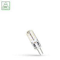 Spectrum LED G4 12V 1.5W silicon warm white 3000K, 270° angle, 95 lumens, CRI 80, long lifespan, non-dimmable