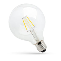 Spectrum LED globlampa G95 4W 2700K E27 med 450 lumen och 300° strålvinkel för varmt vitt ljus