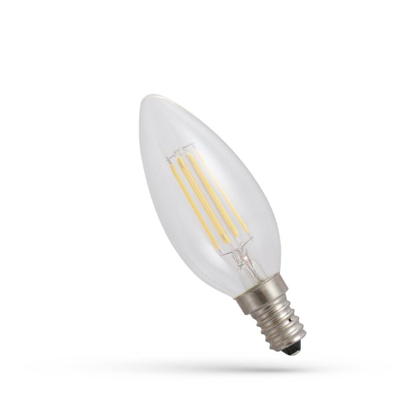 Spectrum LED ljuslampa E14 4W 2700K varmvit 450 lumen 300° strålningsvinkel IP20 230V ej dimbar