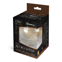 Spectrum LED glob g125 E27 230V 2W 2400K varm vit för stämningsfull belysning 230 lumen retrodesign