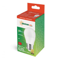 Spectrum LED-lampa G45 E-27 230V 8W 710 lumen 3000K varmvit ljus 160° strålvinkel 17000h