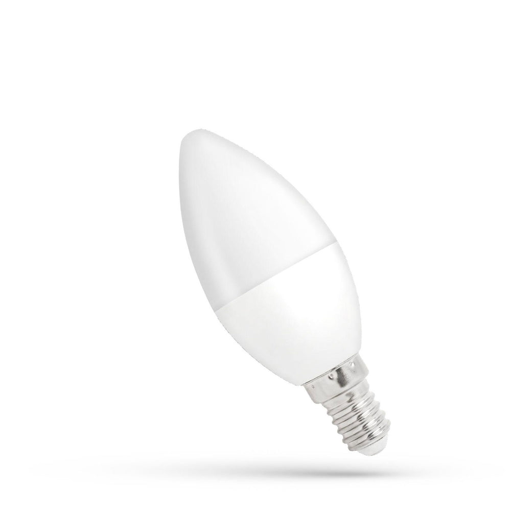 Spectrum LED ljusformad lampa E14 5W varm vit dimbar, 470 lumen, 3000K, 230V, 160° strålningsvinkel, för inomhusbruk