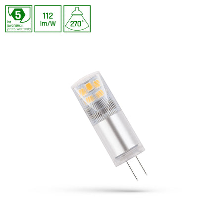 Spectrum LED G4 12V 2W 280 lumen NW 4000K, 270° beam angle, IP20 - no dimmer