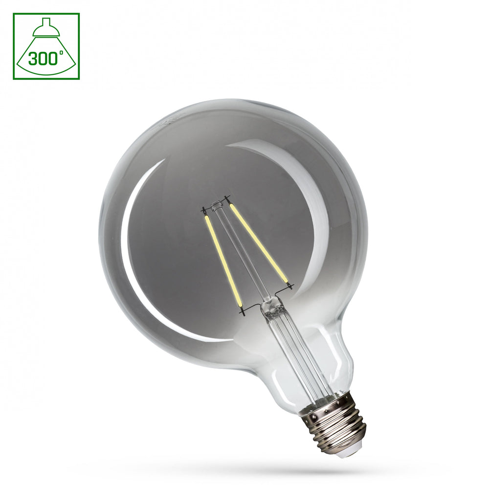 Spectrum LED G125 E27 4.5W 230V 4000K 320 lumen naturlig vit belysning 17.000 timmars livslängd