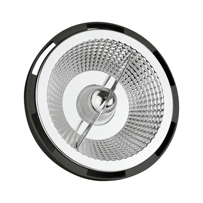 Spectrum LED AR111 GU10 230V 12W 4000K svart spot, COB 15° med 860 lumen, &gt;80 CRI - hållbar eij dimbar