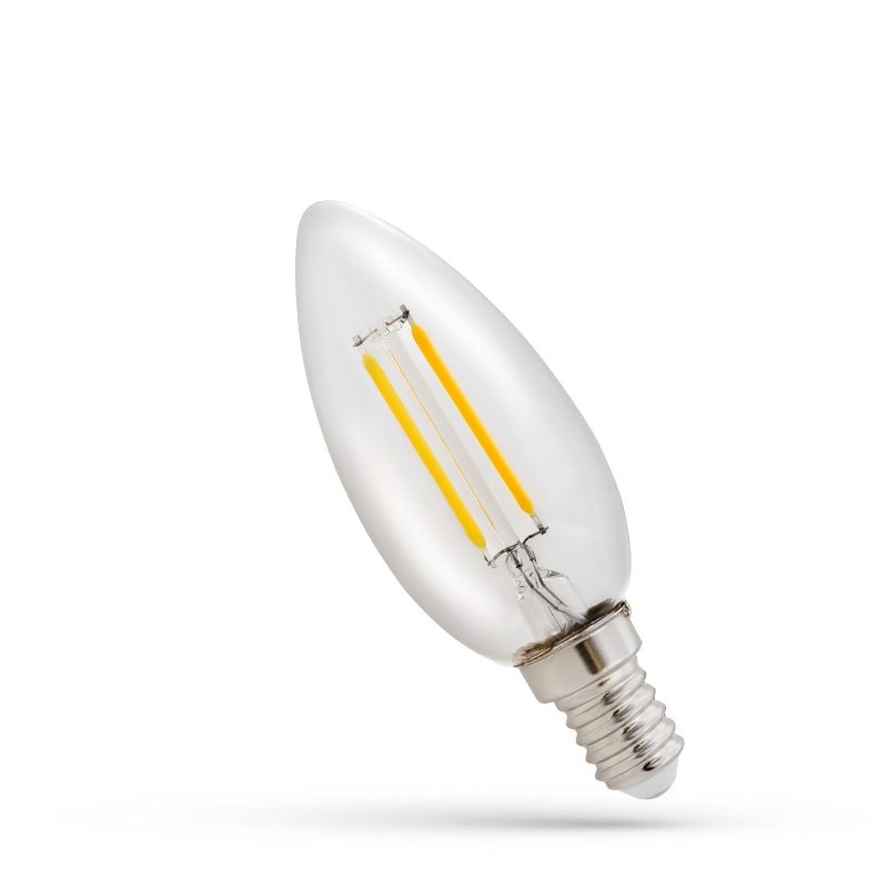 Spectrum LED kronljuslampa C35 E14 230V 1W, 2700K varm vit, 110 lumen, bred strålningsvinkel 300°