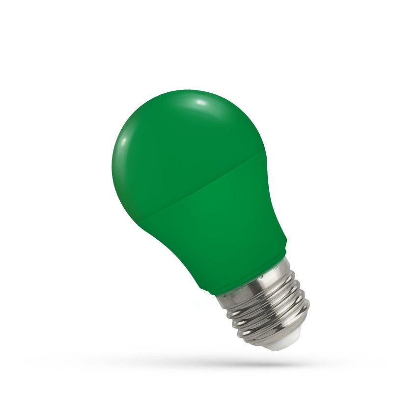Spectrum LED glödlampa E27 4,9W grönt ljus 230V, 270° strålning, hållbar med lång livslängd 17000 timmar