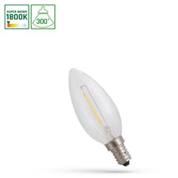 Spectrum LED candle lamp E14 230V 1W 1800K, 60 lumens, 300° light beam, IP20, non-dimmable, warm white light