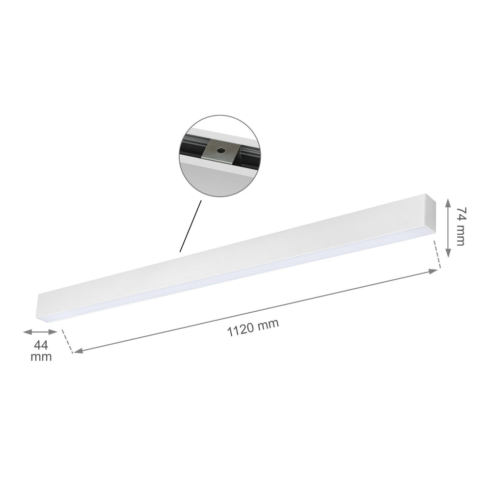 Spectrum Allday 36W LED 4000K vit lampa, 4900 lumen, 115° stråle, IP20, 112 cm, ytmontering, 2 års garanti